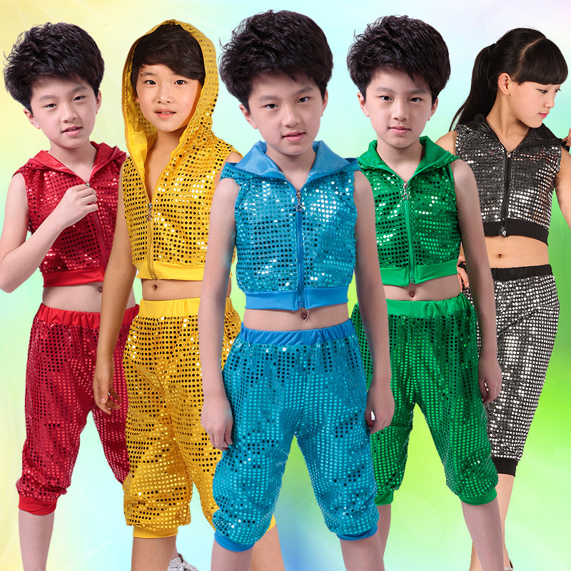 新款六一兒童演出服亮片少兒表演服飾男女童套裝幼兒舞蹈服裝A099工廠,批發,進口,代購