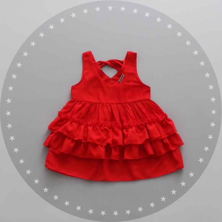 2016新款夏季童裝0-3周歲 童裙 女童純棉背心連衣裙 淘寶一件代發工廠,批發,進口,代購