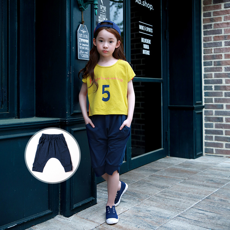 現貨 奧諾絲夏季新品韓版女童裝時尚哈倫褲兒童五分褲代發 A228工廠,批發,進口,代購