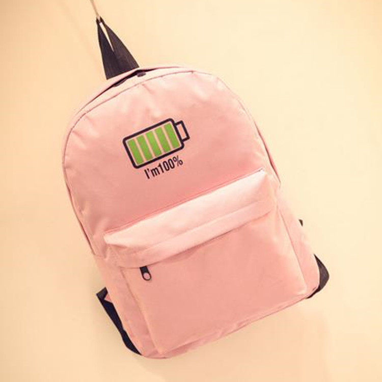 韓版個性印花帆佈充電電池雙背包簡約時尚學生包書包百搭女包批發工廠,批發,進口,代購