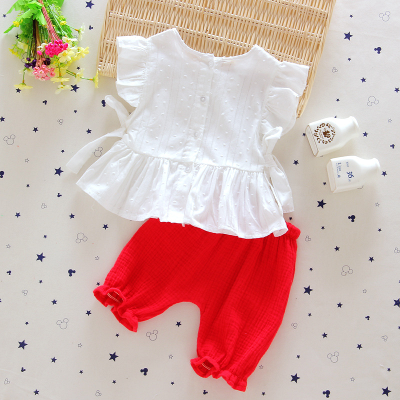 童裝 女寶寶0-4歲娃娃開衫女童棉麻燈籠褲 小童純棉套裝一件代發批發・進口・工廠・代買・代購