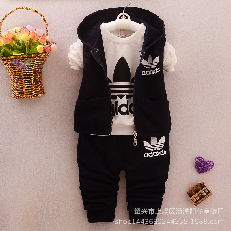 外貿童套裝A D三件套速賣通童裝0-4歲休閒運動套裝工廠,批發,進口,代購