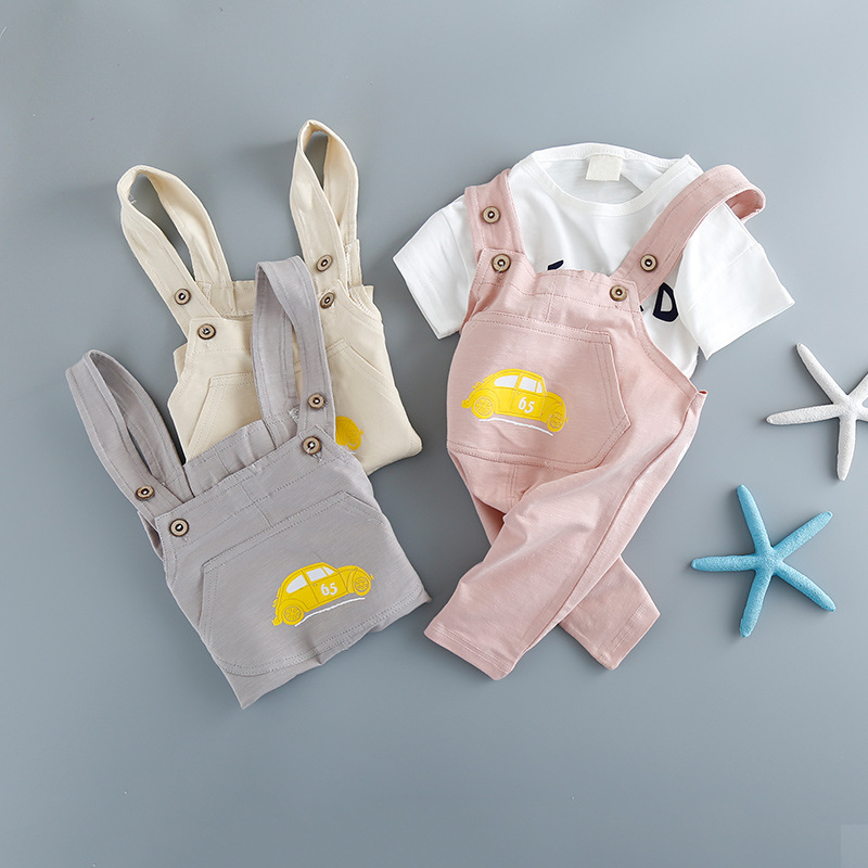 嬰幼兒服裝夏季衣服背帶褲套裝韓版休閒兒童童裝倆件套潮一件代發工廠,批發,進口,代購
