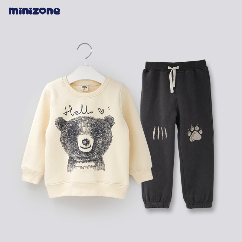 兒童套裝秋冬嬰兒裝童裝衛衣男童女童寶寶運動運動minizone工廠,批發,進口,代購