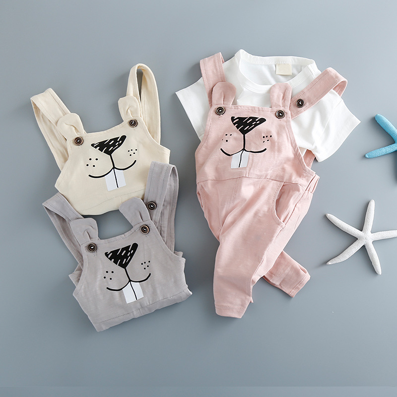 童裝男童夏裝嬰幼兒背帶褲套裝2016夏季新款寶寶衣服潮一件代發工廠,批發,進口,代購