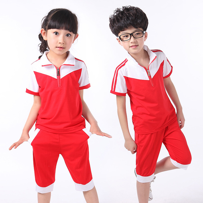 童裝夏款2016新品韓版男女童套裝中大童兩件套校服園服一件代發工廠,批發,進口,代購