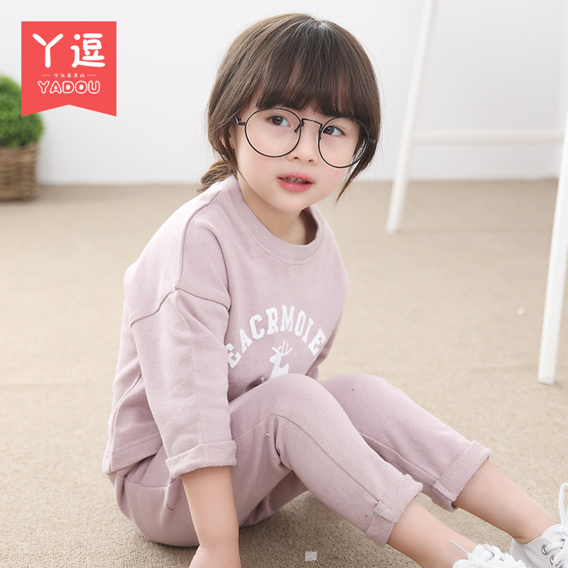 童裝春裝2016新款女童長袖套裝寶寶春夏休閒套頭兩件套小孩衣服潮工廠,批發,進口,代購