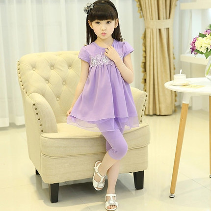 2016夏季新款女童純棉套裝兒童兩件套女孩夏款中大童韓版服裝代發工廠,批發,進口,代購