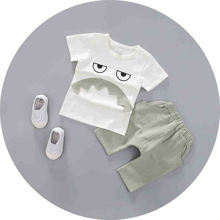 嬰兒夏裝0-123歲寶寶衣服夏季套裝嬰幼兒外出服男女兒童短袖套裝工廠,批發,進口,代購