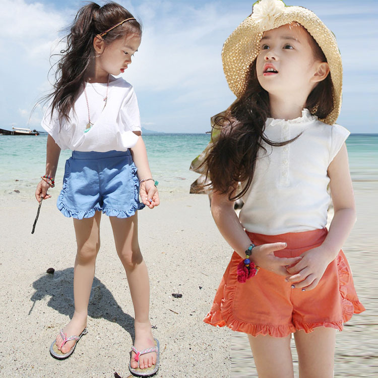 2016夏季新款 韓版 女童中大童海邊兩件套  一件代發 廠傢直銷工廠,批發,進口,代購