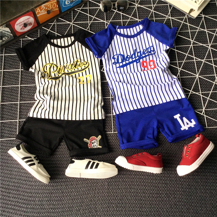 HS童裝批發 2016夏季新款潮男童休閒短袖+短褲兩件套套裝廠傢直銷工廠,批發,進口,代購