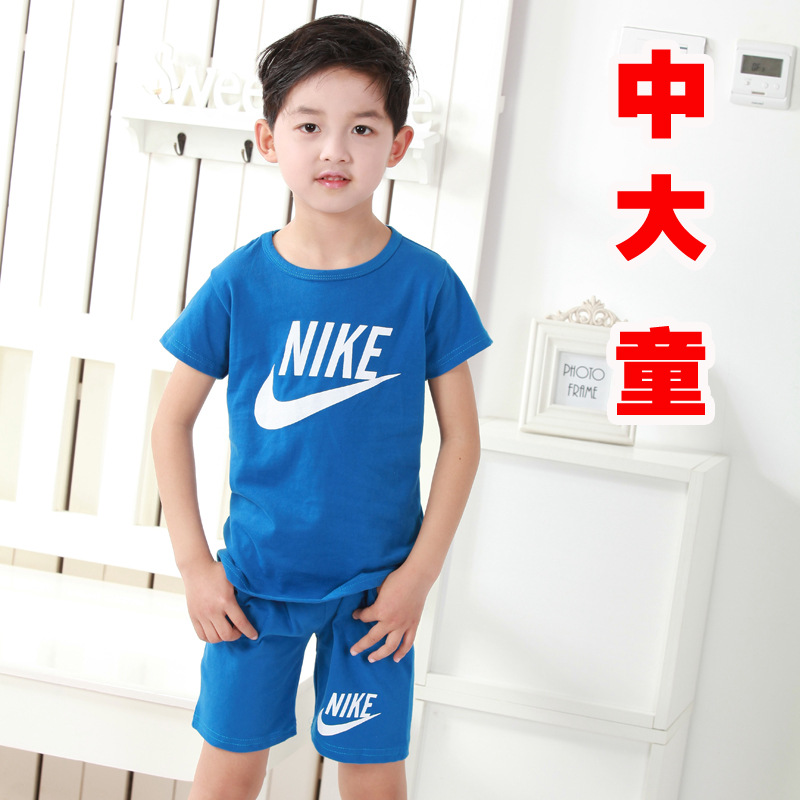 5-9歲中大童套裝 2016夏季純棉男童套裝 熱銷男大童兩件套批發工廠,批發,進口,代購