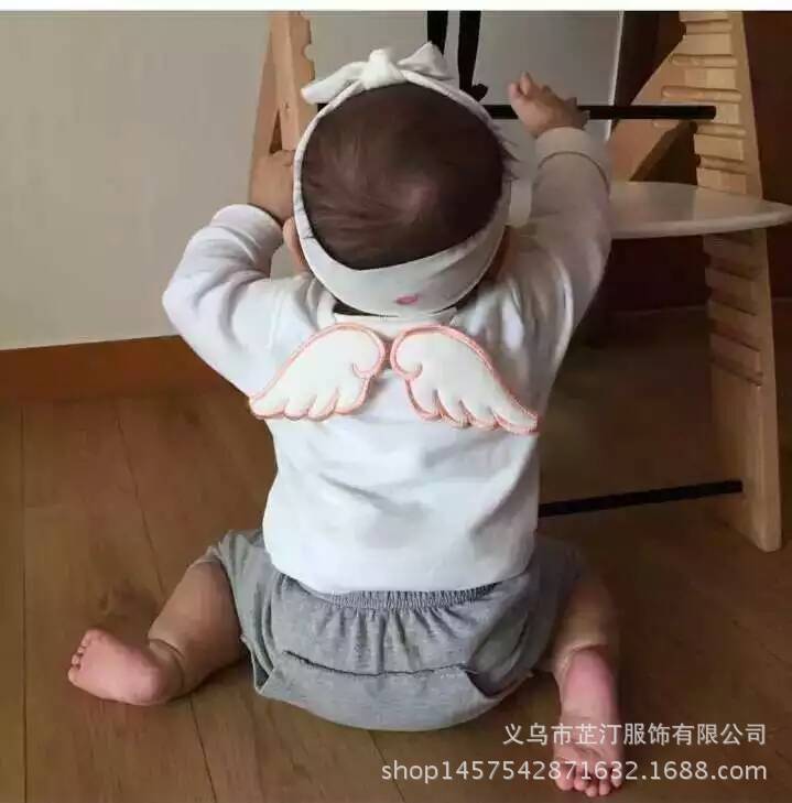 日本代購同款 寶寶天使翅膀吸汗巾 兒童純棉墊背隔汗巾 無熒光劑工廠,批發,進口,代購