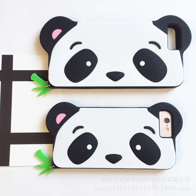 日本代購可愛熊貓iphone6s手機殼蘋果6plus矽膠套4.7全包保護殼潮工廠,批發,進口,代購