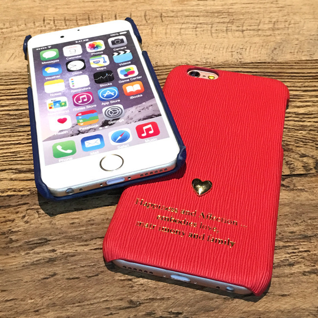 日本代購下午茶幸運符手機殼蘋果iphone6s plus皮質保護套磨砂工廠,批發,進口,代購