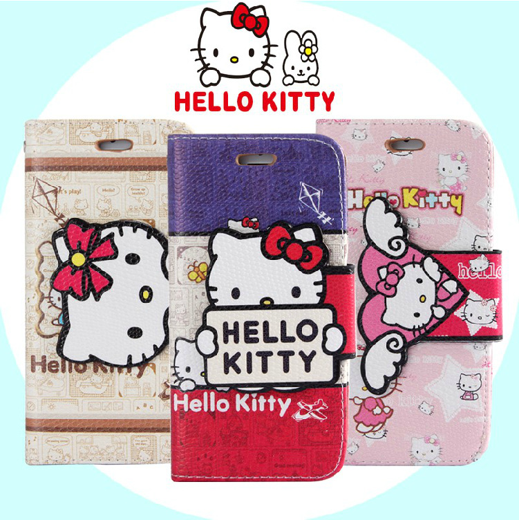 日本hello kitty凱蒂貓iPhone 6 plus卡通皮套蘋果6翻蓋保護套女工廠,批發,進口,代購