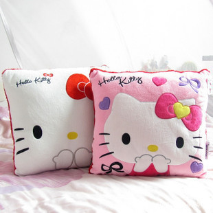 日本原單凱蒂貓 正版Hello Kitty 優質毛絨靠墊 KT貓抱枕 兩色選工廠,批發,進口,代購