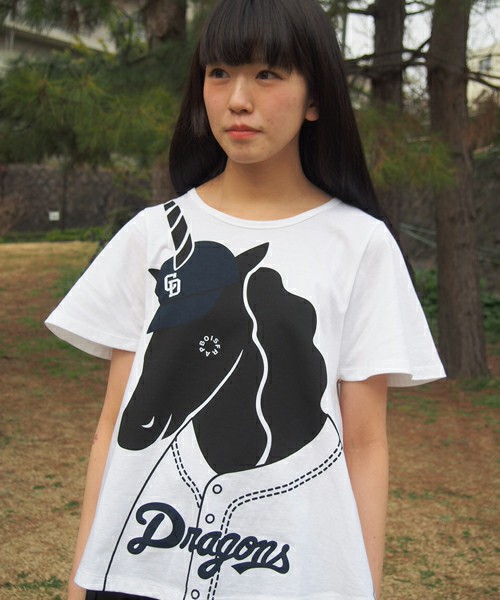 日本代購 FRAP**IS ZOO棒球隊合作款 藝術卡通印花短袖T恤 女潮工廠,批發,進口,代購