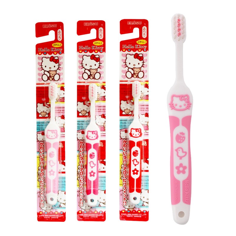 日本進口Ebisu品牌Hello Kitty3-6歲兒童納米軟毛牙刷日用品批發工廠,批發,進口,代購