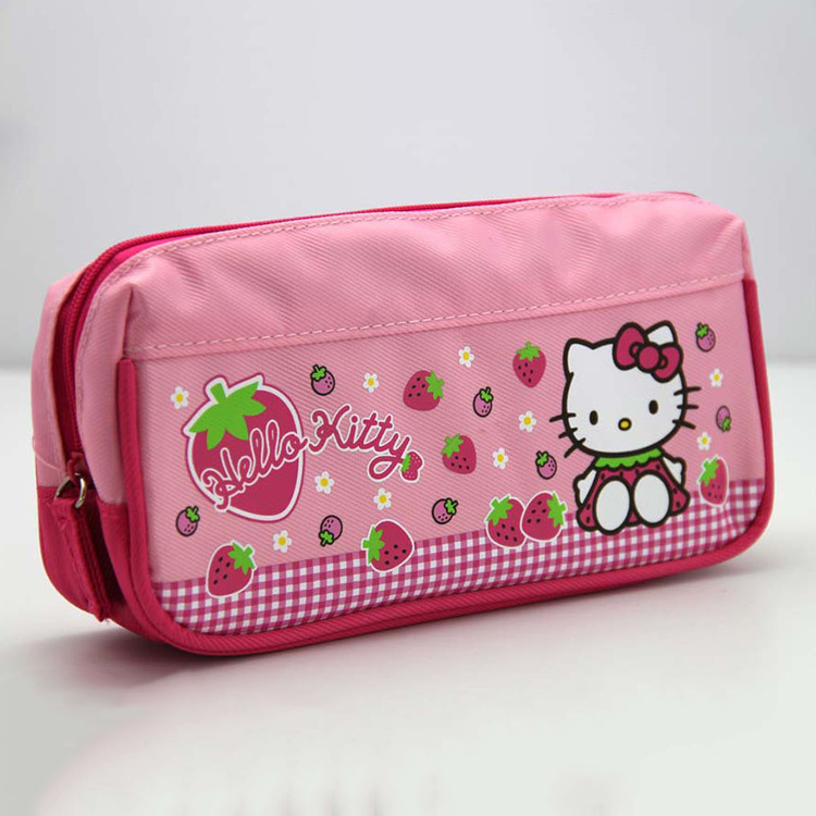 定製日本品牌kitty貓學生筆袋 可愛卡通兒童收納鉛筆袋粉色筆袋工廠,批發,進口,代購