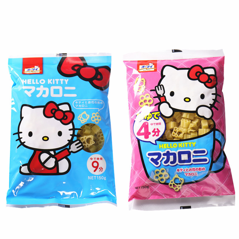 日本 兩款Kitty兒童麵 4分鐘通心麵  9分鐘鏤空麵 寶寶快熟麵工廠,批發,進口,代購