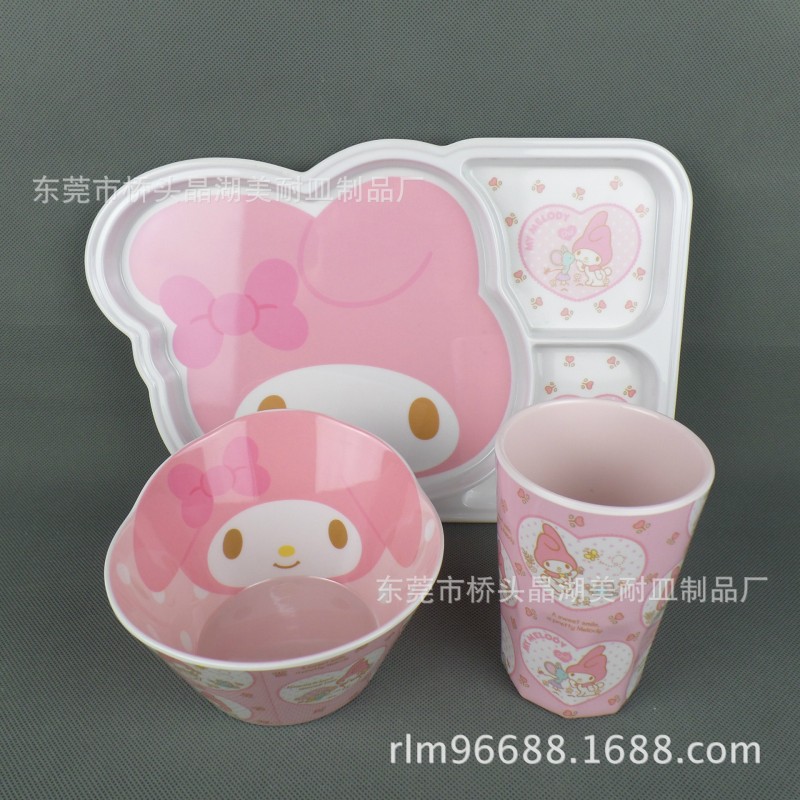 出口日本Hello Kitty 美樂蒂 雙子星密胺餐具 美耐皿餐具批發・進口・工廠・代買・代購