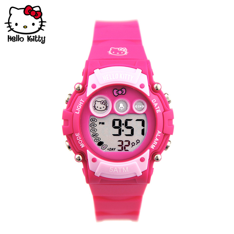 Hellokitty兒童手錶女孩果凍手錶學生防水電子運動表女童手錶工廠,批發,進口,代購