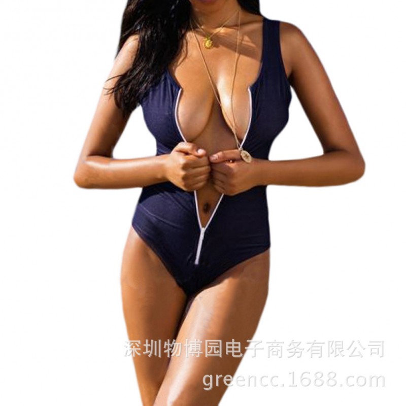 若兮新款熱銷歐美歐洲連身拉鏈泳裝維多利亞的秘密比基尼特價工廠,批發,進口,代購