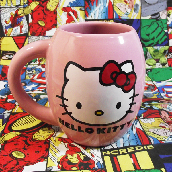 萬和日本卡通明星hello kitty凱蒂貓粉色大肚馬克杯咖啡杯子工廠,批發,進口,代購