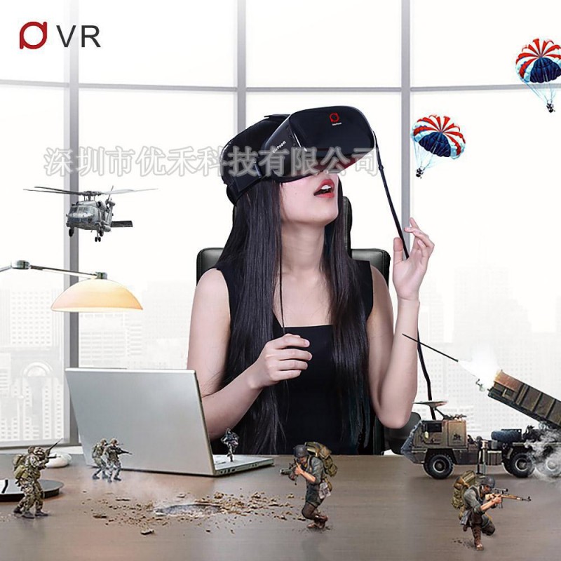 黑色Deepoon大朋E2 VR頭盔 PC機 120度視場角 虛擬現實全兼容眼鏡工廠,批發,進口,代購