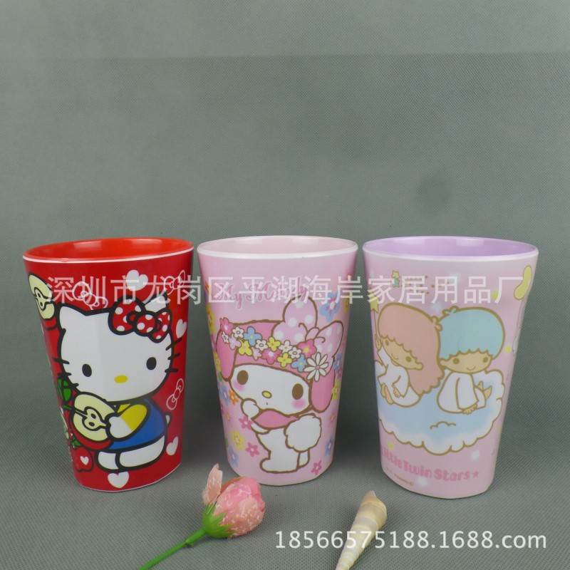 日本原單 hello kitty水杯 凱蒂貓美樂蒂雙子星密胺漱口杯批發・進口・工廠・代買・代購