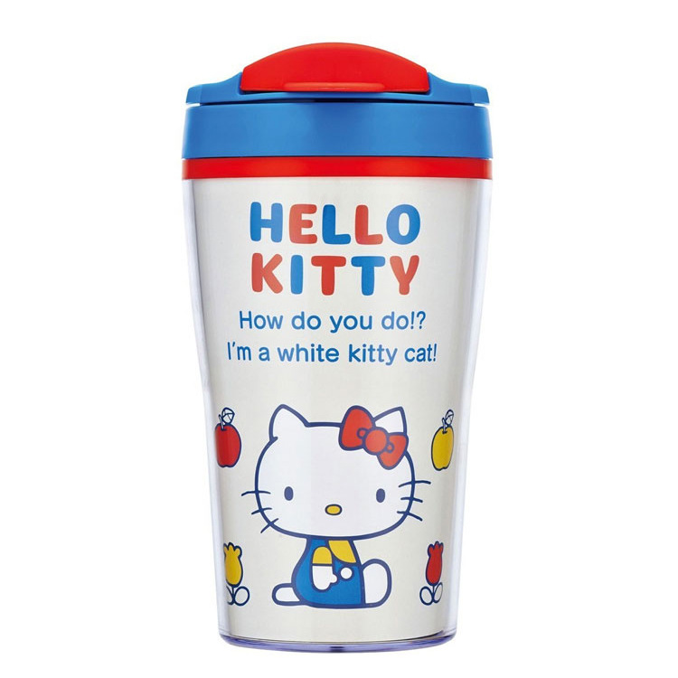 日本進口正品hello kitty 雙層隔熱水杯 凱蒂貓可愛辦公杯工廠,批發,進口,代購