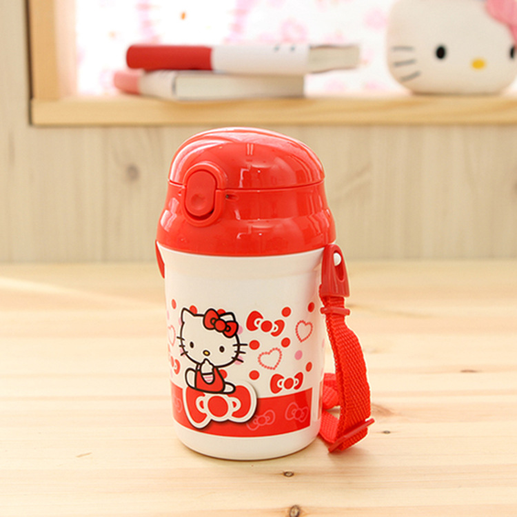 日本進口正品 Hello Kitty 凱蒂貓水瓶 兒童 吸管水壺 340ml工廠,批發,進口,代購