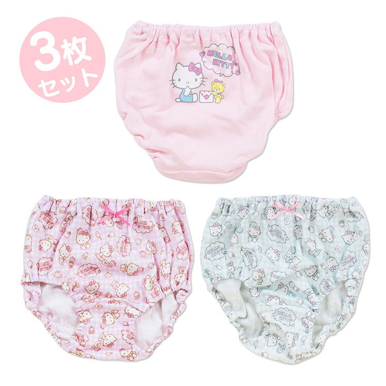 日本進口正品hello kitty 兒童可愛凱蒂貓純棉內褲 3枚套裝工廠,批發,進口,代購