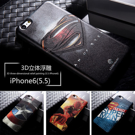 廠傢直銷蘋果6手機殼5.5寸iphone6 plus佈丁套3D立體彩繪浮雕軟殼批發・進口・工廠・代買・代購