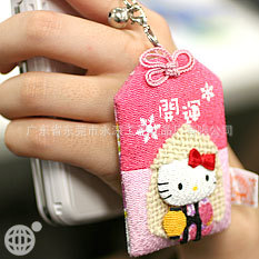 低價混批韓國時尚精品 開運kitty貓禦守手機掛件M057工廠,批發,進口,代購