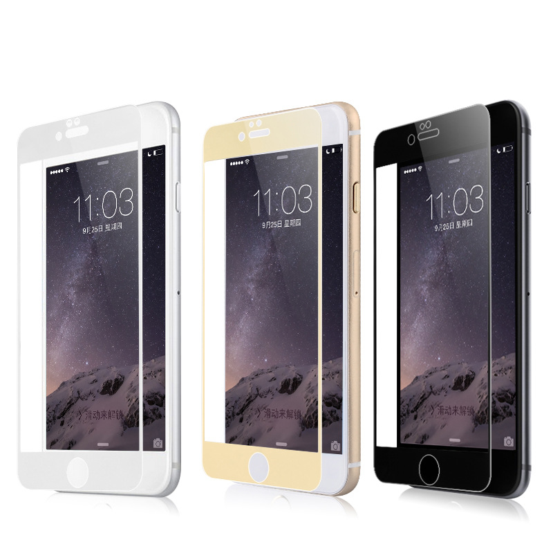 iPhone6鋼化膜 4.7藍光手機全屏防指紋六前後蘋果5.56S玻璃貼膜批發・進口・工廠・代買・代購