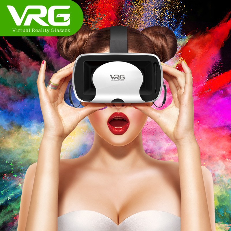 廠傢VRG虛擬現實眼鏡vr頭盔 自帶耳機式VR眼鏡  手機立體3D電影工廠,批發,進口,代購