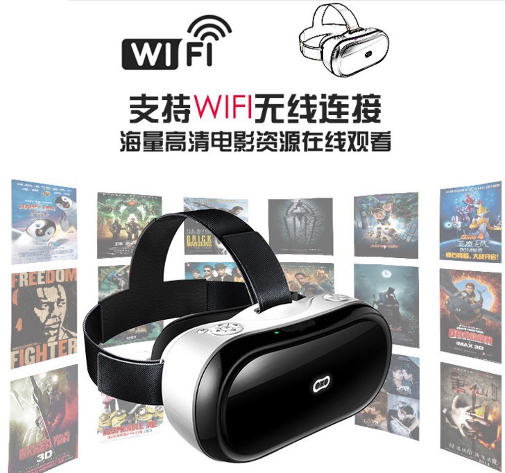 M1智能VR眼鏡一體機 WIFI數位虛擬現實頭盔頭戴式立體3D移動影院批發・進口・工廠・代買・代購