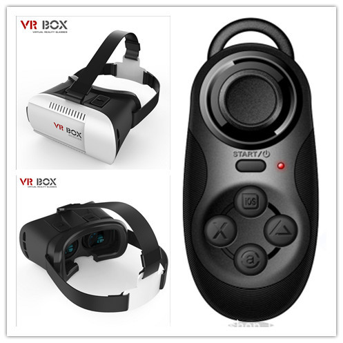 VR BOX手機3D眼鏡+搖控器 虛擬現實眼鏡暴風魔鏡通用頭戴式立體工廠,批發,進口,代購