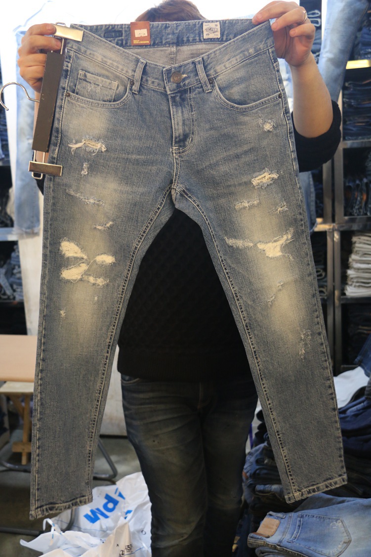 韓國東大門男裝 微信爆款貨源 休閒 牛仔褲 H0224N0067工廠,批發,進口,代購