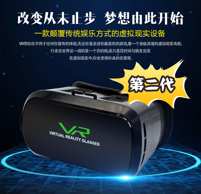 魔鏡虛擬現實VR暴風智能眼鏡谷歌頭戴手機3D遊戲頭盔立體眼鏡批發工廠,批發,進口,代購