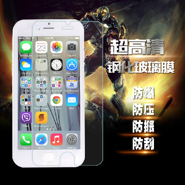 iphone6 plus鋼化玻璃膜 蘋果6 手機貼膜 5.5寸弧邊防爆保護膜批發・進口・工廠・代買・代購