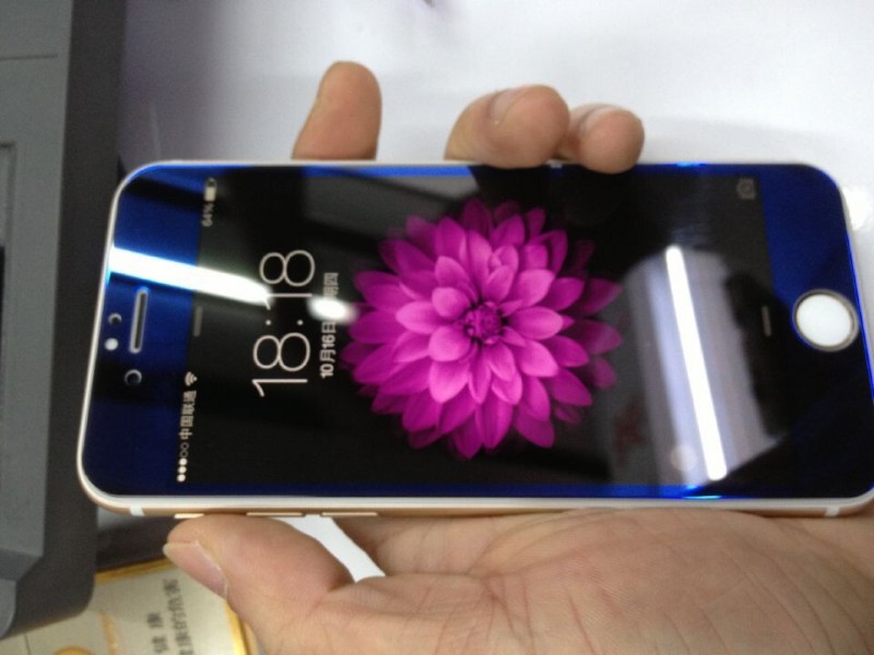 iphone6 plus全貼合保護膜 電鍍防爆 蘋果6鋼化玻璃鏡麵膜批發・進口・工廠・代買・代購