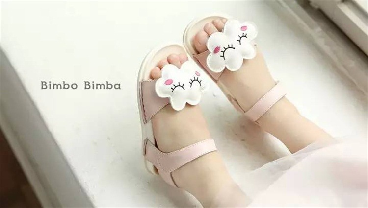 2016韓國正品童裝代購童鞋夏季BIMBO粉色白雲涼鞋甜美休閒涼鞋工廠,批發,進口,代購