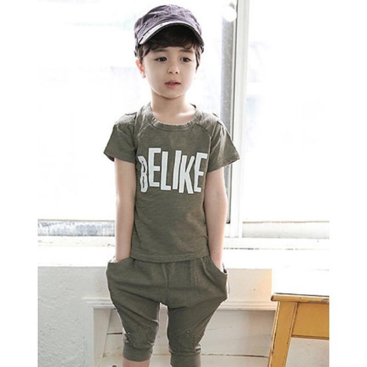 代購 韓國童裝正品2015夏款兒童進口男童短袖套裝5-15 0311批發・進口・工廠・代買・代購