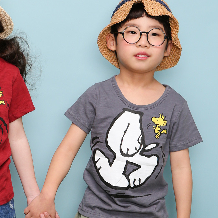 韓國進口正品童裝代購批發 2016夏男女童兒童卡通休閒短袖T恤0413工廠,批發,進口,代購
