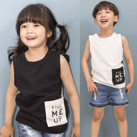 韓國代購進口正品男女童裝寶寶T恤兒童簡約條紋拼接背心2016夏GO工廠,批發,進口,代購