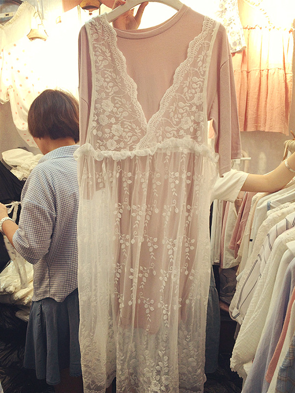 韓國代購東大門正品夏季新款女裝純棉蕾絲兩件套連衣裙一件代發批發・進口・工廠・代買・代購