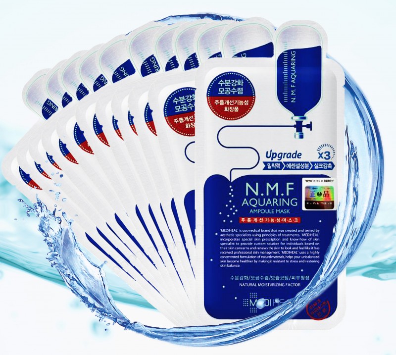 韓國正品三倍水庫麵膜 NMF針劑補水蠶絲麵膜貼化妝品批發/代發工廠,批發,進口,代購